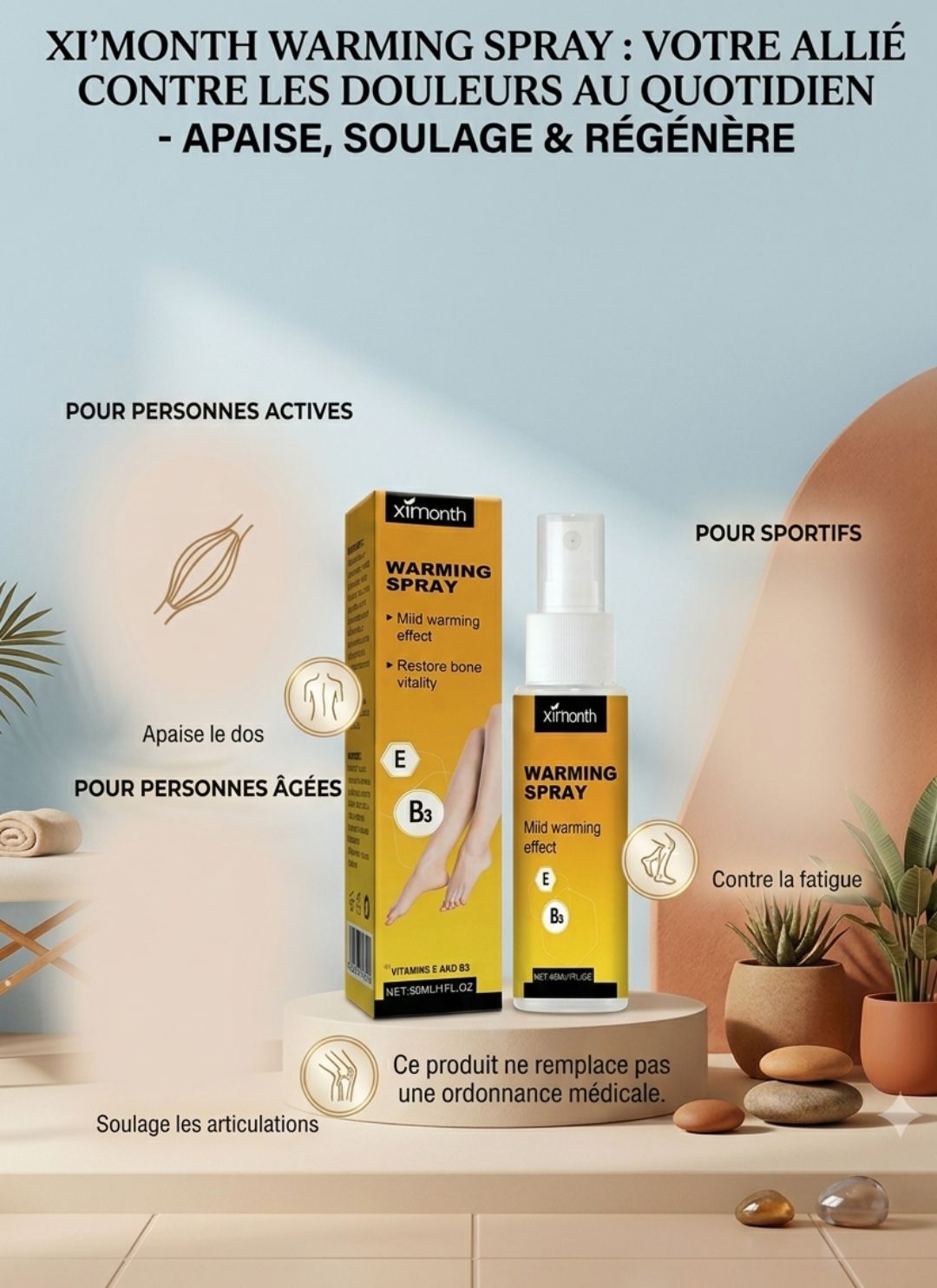 Xi'month Warming Spray :Dites adieu aux raideurs et retrouvez votre liberté de mouvement !