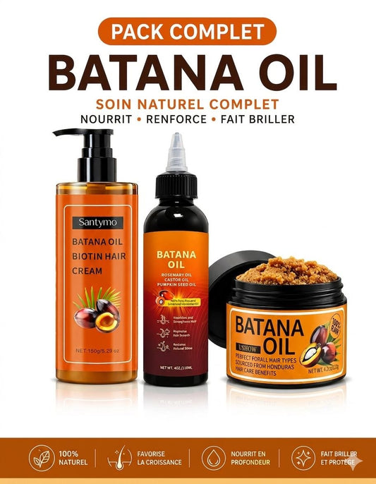 Pack Complet Batana Oil – Routine Croissance & Réparation Intense (3-en-1)