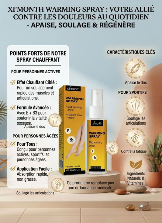 Xi'month Warming Spray :Dites adieu aux raideurs et retrouvez votre liberté de mouvement !