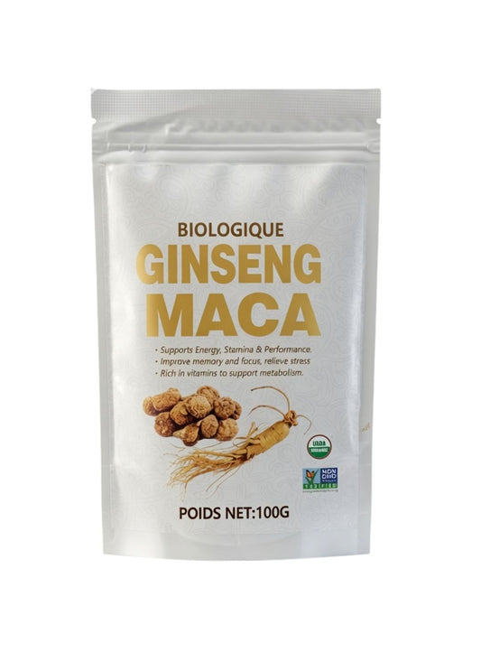 🌿 Retrouvez Votre Énergie Naturelle avec la Maca & le Ginseng 100 % Bio