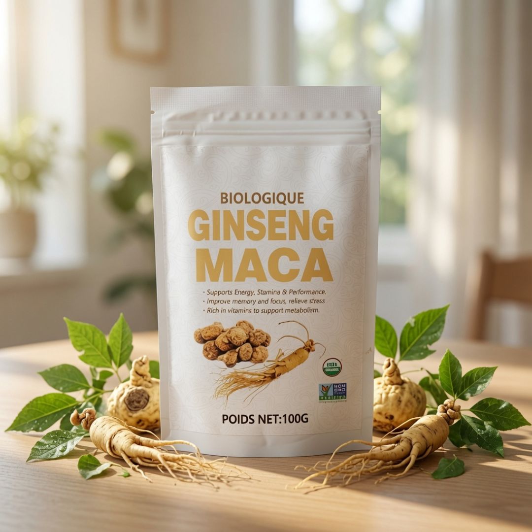 🌿 Retrouvez Votre Énergie Naturelle avec la Maca & le Ginseng 100 % Bio